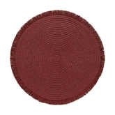 Jogo Americano Redondo Avulso Lana Merlot 38cm - Ela Decora